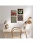 Yaşam Çiçeği, Şahmeran, Nar Taş Duvar Tablosu Ahşap Çerçeveli Duvar Dekoru 4 Parça Tablo Seti Wall Art W4-774 1