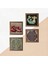 Yaşam Çiçeği, Şahmeran, Nar Taş Duvar Tablosu Ahşap Çerçeveli Duvar Dekoru 4 Parça Tablo Seti Wall Art W4-774 5