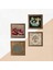 Yaşam Çiçeği, Şahmeran, Hayat Ağacı, Nar Taş Duvar Tablosu Ahşap Çerçeveli Duvar Dekoru 4 Parça Tablo Seti Wall Art W4-763 5