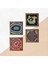 Mandala, Nazar, Yaşam Çiçeği, Şahmeran Ahşap Çerçeveli Taş Duvar Tablosu 4’lü Set – 25x25 cm Dekoratif Modern Sanat – Ev ve Ofis Dekoru |W4-779| 5