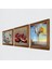 Salvador Dalí, Kelebekli Çiçek, Nar Taş Duvar Tablosu Ahşap Çerçeveli Duvar Dekoru 3 Parça Tablo Seti Wall Art W3-1201 2