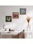 Yaşam Çiçeği, Şahmeran, Nar Ahşap Çerçeveli Taş Duvar Tablosu 3’lü Set – 25x25 cm Dekoratif Modern Sanat – Ev ve Ofis Dekoru |W3-1004| 1