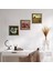 Claude Monet Gelincikler, Şahmeran, Nar Ahşap Çerçeveli Taş Duvar Tablosu 3’lü Set – 25x25 cm Dekoratif Modern Sanat – Ev ve Ofis Dekoru |W3-1018| 1
