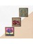 Yaşam Çiçeği, Karla Gerard Hayat Ağacı, Nar Ahşap Çerçeveli Taş Duvar Tablosu 3’lü Set – 25x25 cm Dekoratif Modern Sanat – Ev ve Ofis Dekoru |W3-1051| 5