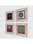 Nazar, Hayat Ağacı, Fil, Yaşam Çiçeği Taş Duvar Tablosu Çerçeveli Duvar Dekoru 4 Parça Tablo Seti Wall Art T4-1157 2