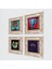 Fil, Hayat Ağacı, Şahmeran Çerçeveli Taş Duvar Tablosu 4’lü Set - Dekoratif Modern Sanat, Ev ve Ofis Dekoru |TK4-1296| 2