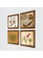 Felak Suresi, Lale, Vav, İlk Ayet 'Oku' Taş Duvar Tablosu Ahşap Çerçeveli Duvar Dekoru 4 Parça Tablo Seti Wall Art W4-934 2