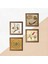 Stone Nas Suresi, Lale, Vav, İlk Ayet 'Oku' Ahşap Çerçeveli Taş Duvar Tablosu 4’lü Set – 25x25 cm Dekoratif Modern Sanat – Ev ve Ofis Dekoru |W4-935| 5
