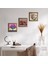 Kelebekli Çiçek, Hayat Ağacı, Nar Taş Duvar Tablosu Ahşap Çerçeveli Duvar Dekoru 3 Parça Tablo Seti Wall Art W3-1039 1