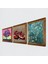 Van Gogh Badem Ağacı, Karla Gerard Hayat Ağacı, Nar Taş Duvar Tablosu Ahşap Çerçeveli Duvar Dekoru 3 Parça Tablo Seti Wall Art W3-1043 2