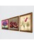Lale Ebru Sanatı, Hayat Ağacı, Nar Taş Duvar Tablosu Ahşap Çerçeveli Duvar Dekoru 3 Parça Tablo Seti Wall Art W3-1047 2