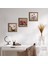 Ebru Sanatı, Kelebekli Çiçek, Nar Taş Duvar Tablosu Ahşap Çerçeveli Duvar Dekoru 3 Parça Tablo Seti Wall Art W3-1260 1