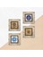 Stone Nazar Çerçeveli Taş Duvar Tablosu 4’lü Set - Dekoratif Modern Sanat, Ev ve Ofis Dekoru |TK4-1490| 5