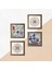 Stone Çini Sanatı Yelkenli Gemi, Lale, Yaşam Çiçeği, Sri Yantra Ahşap Çerçeveli Taş Duvar Tablosu 4’lü Set – 25x25 cm Dekoratif Modern Sanat – Ev ve Ofis Dekoru |W4-967| 5
