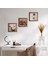 Ebru Sanatı, Kelebekli Çiçek, Nar Taş Duvar Tablosu Ahşap Çerçeveli Duvar Dekoru 3 Parça Tablo Seti Wall Art W3-1237 1