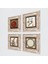 Hu, İlk Ayet 'Oku', Hilye-i Şerif, Bereket Duası Taş Duvar Tablosu Çerçeveli Duvar Dekoru 4 Parça Tablo Seti Wall Art T4-132 2