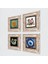Stone Nazar, Lotus Çiçeği, Şahmeran Çerçeveli Taş Duvar Tablosu 4’lü Set - Dekoratif Modern Sanat, Ev ve Ofis Dekoru |TK4-1530| 2