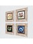 Nazar, Lale, Şahmeran Taş Duvar Tablosu Çerçeveli Duvar Dekoru 4 Parça Tablo Seti Wall Art T4-1515 2