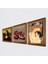 Gustav Klimt Anne Çocuk, Leonardo da Vinci Mona Lisa, Nar Ahşap Çerçeveli Taş Duvar Tablosu 3’lü Set – 25x25 cm Dekoratif Modern Sanat – Ev ve Ofis Dekoru |W3-1407| 2