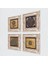 Stone Nazar, Yaşam Çiçeği Çerçeveli Taş Duvar Tablosu 4’lü Set - Dekoratif Modern Sanat, Ev ve Ofis Dekoru |TK4-1489| 2