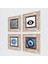 Stone Nazar, Mandala Çerçeveli Taş Duvar Tablosu 4’lü Set - Dekoratif Modern Sanat, Ev ve Ofis Dekoru |TK4-1662| 2