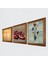 Ebru Sanatı, Leonardo da Vinci Vitruvius Adamı, Nar Taş Duvar Tablosu Ahşap Çerçeveli Duvar Dekoru 3 Parça Tablo Seti Wall Art W3-1388 2