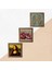 Stone Yaşam Çiçeği, Leonardo da Vinci Mona Lisa, Nar Ahşap Çerçeveli Taş Duvar Tablosu 3’lü Set – 25x25 cm Dekoratif Modern Sanat – Ev ve Ofis Dekoru |W3-1427| 5