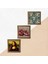 Hayat Ağacı, Leonardo da Vinci Mona Lisa, Nar Ahşap Çerçeveli Taş Duvar Tablosu 3’lü Set – 25x25 cm Dekoratif Modern Sanat – Ev ve Ofis Dekoru |W3-1438| 5