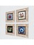Nazar, Şahmeran, Nar Çerçeveli Taş Duvar Tablosu 4’lü Set - Dekoratif Modern Sanat, Ev ve Ofis Dekoru |TK4-1509| 2