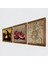 Mozaik Serisi, Leonardo da Vinci Mona Lisa, Nar Taş Duvar Tablosu Ahşap Çerçeveli Duvar Dekoru 3 Parça Tablo Seti Wall Art W3-1413 2