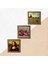 Claude Monet Gelincikler, Leonardo da Vinci Mona Lisa, Nar Ahşap Çerçeveli Taş Duvar Tablosu 3’lü Set – 25x25 cm Dekoratif Modern Sanat – Ev ve Ofis Dekoru |W3-1443| 5