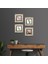Stone Gül, Yaprak, Kelebekli Çiçek Çerçeveli Taş Duvar Tablosu 4’lü Set - Dekoratif Modern Sanat, Ev ve Ofis Dekoru |TK4-1877| 1