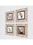 Stone Gül, Yaprak, Kelebekli Çiçek Çerçeveli Taş Duvar Tablosu 4’lü Set - Dekoratif Modern Sanat, Ev ve Ofis Dekoru |TK4-1877| 2