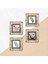 Stone Gül, Yaprak, Kelebekli Çiçek Çerçeveli Taş Duvar Tablosu 4’lü Set - Dekoratif Modern Sanat, Ev ve Ofis Dekoru |TK4-1877| 5