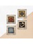 Yaşam Çiçeği, Vav, Nazar, Bereket Duası Taş Duvar Tablosu Çerçeveli Duvar Dekoru 4 Parça Tablo Seti Wall Art T4-220 5