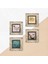 Gül, Vintage Çiçek, Van Gogh Badem Ağacı, Kelebekli Çiçek Çerçeveli Taş Duvar Tablosu 4’lü Set - Dekoratif Modern Sanat, Ev ve Ofis Dekoru |TK4-1865| 5