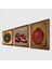 Nazar Boncuğu, Bereket Duası, Nar Taş Duvar Tablosu Ahşap Çerçeveli Duvar Dekoru 3 Parça Tablo Seti Wall Art W3-1625 2