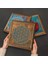 Yaşam Çiçeği, Lotus Çiçeği Ahşap Çerçeveli Taş Duvar Tablosu 3’lü Set – 25x25 cm Dekoratif Modern Sanat – Ev ve Ofis Dekoru |W3-526| 4