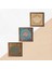 Yaşam Çiçeği, Lotus Çiçeği Ahşap Çerçeveli Taş Duvar Tablosu 3’lü Set – 25x25 cm Dekoratif Modern Sanat – Ev ve Ofis Dekoru |W3-526| 5