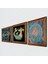 Stone Nazar, Yaşam Çiçeği, Şahmeran Ahşap Çerçeveli Taş Duvar Tablosu 3’lü Set – 25x25 cm Dekoratif Modern Sanat – Ev ve Ofis Dekoru |W3-82| 2