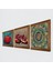 Mandala, Nar Taş Duvar Tablosu Ahşap Çerçeveli Duvar Dekoru 3 Parça Tablo Seti Wall Art W3-835 2