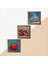 Stone Van Gogh Auvers'deki Kilise, Nar Ahşap Çerçeveli Taş Duvar Tablosu 3’lü Set – 25x25 cm Dekoratif Modern Sanat – Ev ve Ofis Dekoru |W3-841| 5