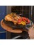Döküm Ahşap ve Döküm Demir Hot Plate Servis Tahtası 34 cm 5