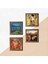 Stone Salvador Dalí, Picasso, Van Gogh, Gustav Klimt Ahşap Çerçeveli Taş Duvar Tablosu 4’lü Set – 25x25 cm Dekoratif Modern Sanat – Ev ve Ofis Dekoru |W4-695| 5