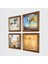 Salvador Dalí, Leonardo da Vinci Taş Duvar Tablosu Ahşap Çerçeveli Duvar Dekoru 4 Parça Tablo Seti Wall Art W4-971 2