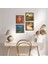 Stone Picasso, Van Gogh, Claude Monet, Gustav Klimt Ahşap Çerçeveli Taş Duvar Tablosu 4’lü Set – 25x25 cm Dekoratif Modern Sanat – Ev ve Ofis Dekoru |W4-943| 1