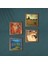 Stone Picasso, Van Gogh, Claude Monet, Gustav Klimt Ahşap Çerçeveli Taş Duvar Tablosu 4’lü Set – 25x25 cm Dekoratif Modern Sanat – Ev ve Ofis Dekoru |W4-943| 3