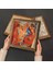 Stone Picasso, Van Gogh, Claude Monet, Gustav Klimt Ahşap Çerçeveli Taş Duvar Tablosu 4’lü Set – 25x25 cm Dekoratif Modern Sanat – Ev ve Ofis Dekoru |W4-943| 4