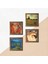 Stone Picasso, Van Gogh, Claude Monet, Gustav Klimt Ahşap Çerçeveli Taş Duvar Tablosu 4’lü Set – 25x25 cm Dekoratif Modern Sanat – Ev ve Ofis Dekoru |W4-943| 5