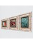 Van Gogh Badem Ağacı, Kaplumbağa Terbiyecisi, Nar Çerçeveli Taş Duvar Tablosu 3’lü Set - Dekoratif Modern Sanat, Ev ve Ofis Dekoru |TK3-1528| 2